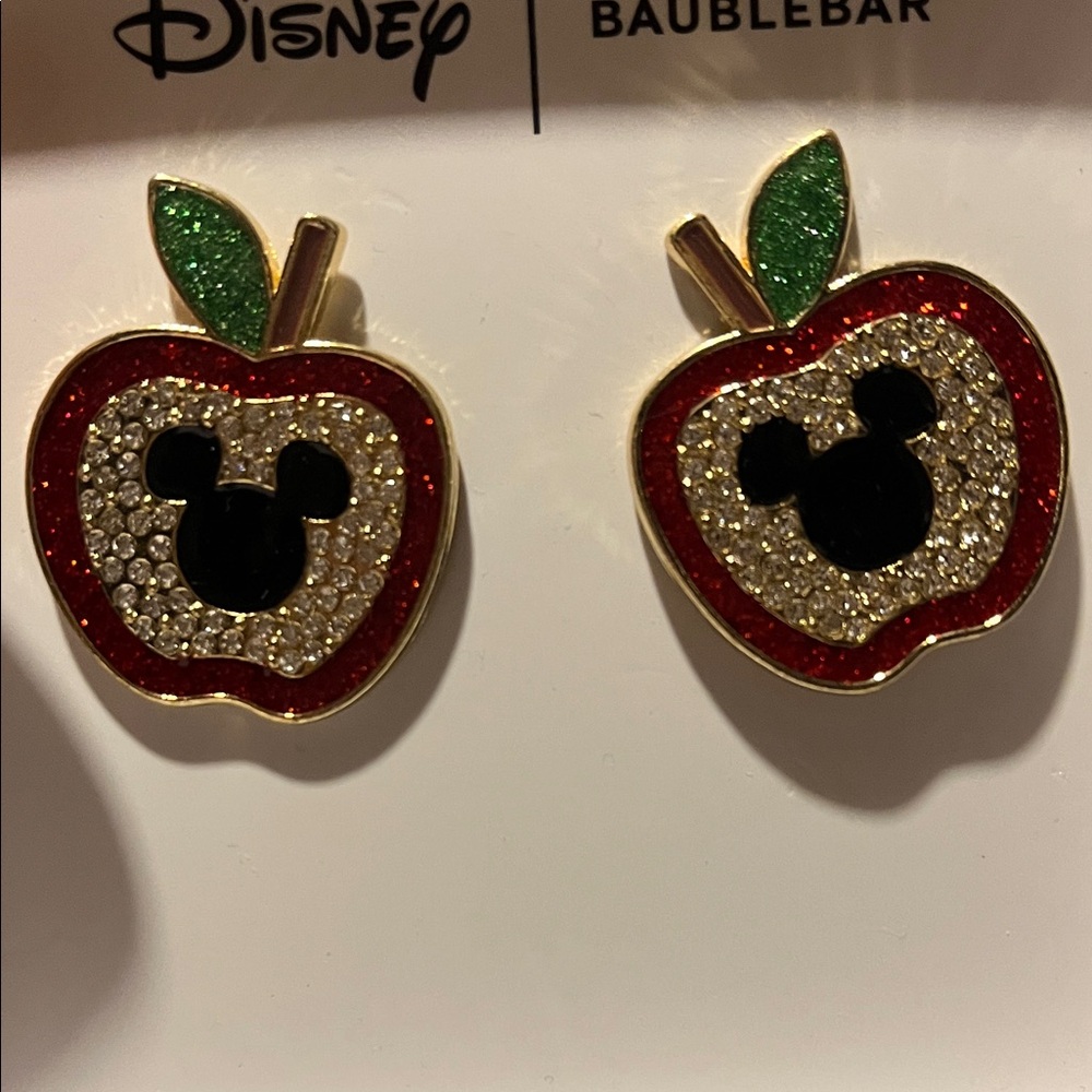 BaubleBar Red and Green Apple Earrings